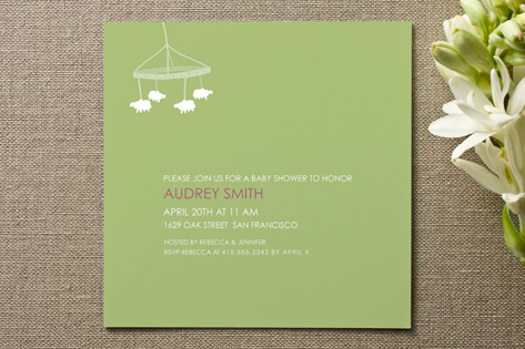Simply Mobile Baby Shower Invitations