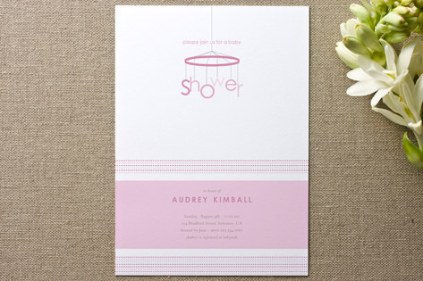 Mod Mobile Baby Shower Invitations