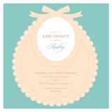 Bib Baby Shower Invitations