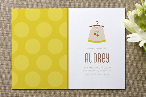 Cheery Frock Baby Shower Invitations