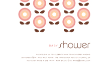 Stitched Flowers Baby Shower Invitations, by kelli hall