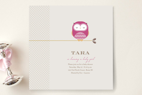 Whoooo's Expecting Baby Shower Invitations