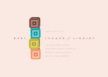 Soft Blocks Baby Shower Invitations