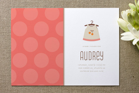 Cheery Frock Baby Shower Invitations