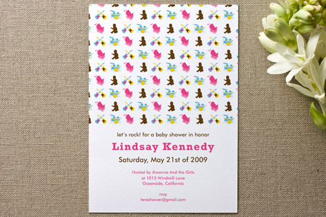 Baby Rock Baby Shower Invitations