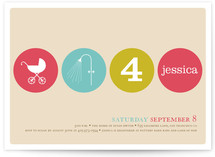 Polka Dot Shower Baby Shower Invitations