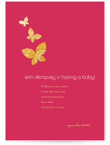 Monarch Flutter Baby Shower Invitations