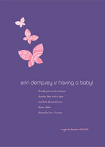 Monarch Flutter Baby Shower Invitations, by kelli hall