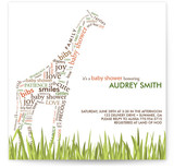 Baby Giraffe Baby Shower Invitations