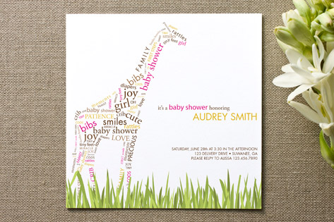 Baby Giraffe Baby Shower Invitations