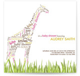 Baby Giraffe Baby Shower Invitations