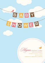 Blueskies Baby Shower Invitations