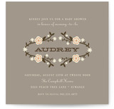 Floral Wreath Baby Shower Invitations