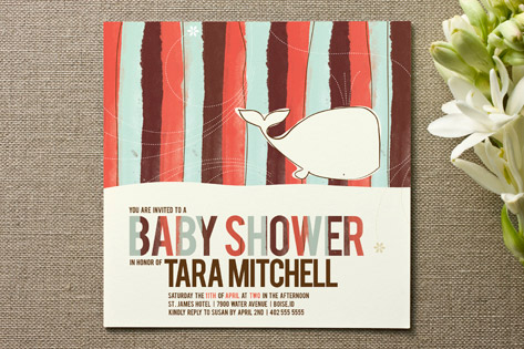 Whale Tale Baby Shower Invitations