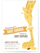 Lovely Giraffe Baby Shower Invitations