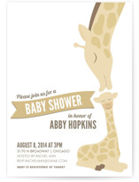Lovely Giraffe Baby Shower Invitations