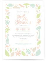 Petite Jungle Frame Baby Shower Invitations