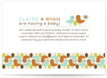birds with golden egg Baby Shower Invitations