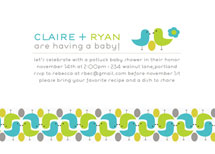 birds with golden egg Baby Shower Invitations