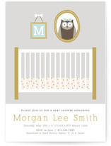 Baby Owl Nursery Baby Shower Invitations