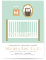 Baby Owl Nursery Baby Shower Invitations