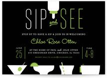 Mod Sips Baby Shower Invitations