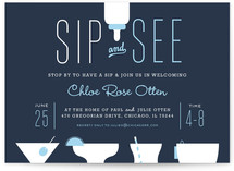 Mod Sips Baby Shower Invitations