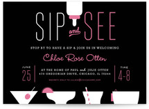 Mod Sips Baby Shower Invitations