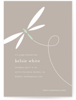 Swooping Dragonfly Baby Shower Invitations