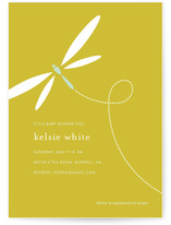 Swooping Dragonfly Baby Shower Invitations