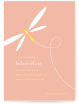 Swooping Dragonfly Baby Shower Invitations