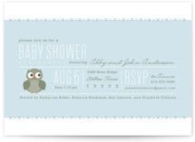 Perched Owl Baby Shower Invitations