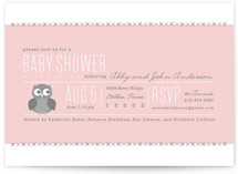 Perched Owl Baby Shower Invitations