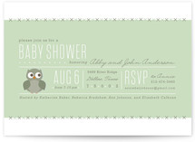 Perched Owl Baby Shower Invitations