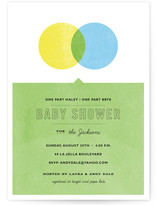 Yellow and Blue Make Green Baby Shower Invitations