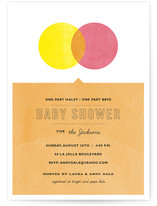 Yellow and Blue Make Green Baby Shower Invitations