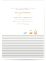 Classic Stripes & Sprouts Baby Shower Invitations
