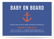 Baby on Board Baby Shower Invitations