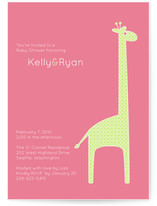 dotty the giraffe Baby Shower Invitations