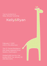 dotty the giraffe Baby Shower Invitations, by Amy Sheridan