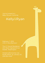 dotty the giraffe Baby Shower Invitations