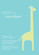 dotty the giraffe Baby Shower Invitations