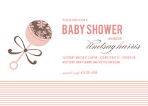 Elegant Rattle Baby Shower Invitations, by Carrie Eckert