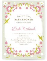 folksy floral Baby Shower Invitations