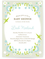 folksy floral Baby Shower Invitations