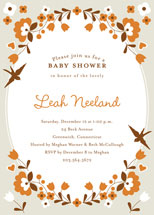 folksy floral Baby Shower Invitations, by Oscar+Emma Design