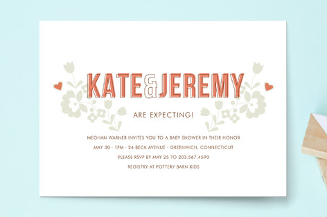 modern folk Baby Shower Invitations