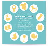 nursery clock Baby Shower Invitations