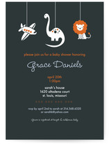 planes dinos & lions Baby Shower Invitations