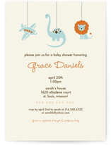 planes dinos & lions Baby Shower Invitations